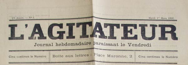 journal "L'Agitateur" n1
