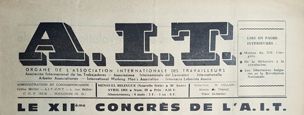 journa "AIT" n59 d'avril 1964