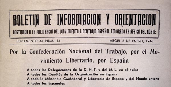 journal "Boletin de informacion y orientacion" Alger 5 janvier 1946
