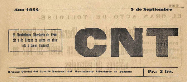 journal "CNT" du 5 septembre 1944
