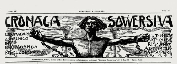 jounal "Cronaca Sovversiva" N&deg; 27 du 4 juillet 1914