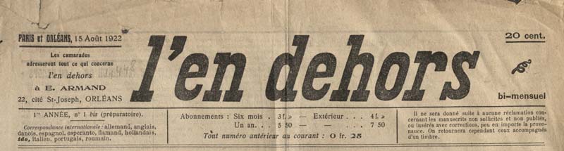 journa l'en dehors numéro 1bis