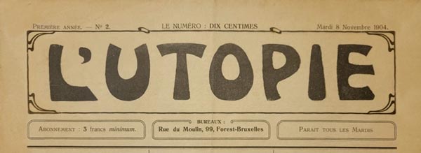 journal "L'Utopie" n2 du 8 novembre 1904