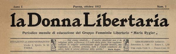 journal La Donna Liberaria n1 d'octobre 1912