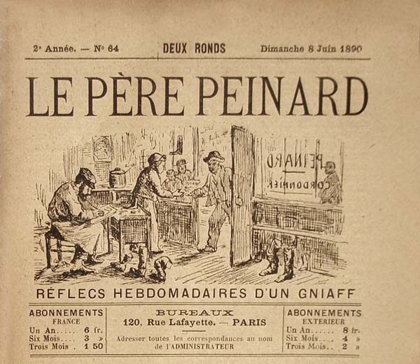 journal "Le P&egrave;re Peinard" n 64 du 8 juin 1890