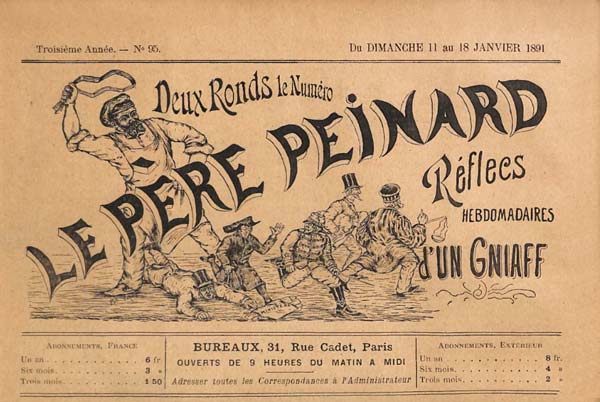 journal "Le P&egrave;re Peinard" n95 du 11 janvier 1891