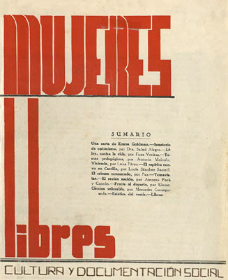 journal "Mujeres Libres" n1 du 1er mai 1936