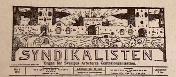 journal "Syndikalisten" du 29 juillet 1911