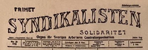 journal "Syndicalisten" n35 de 1912