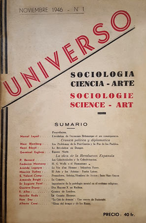 journal "Universo"n1 novembre 1946