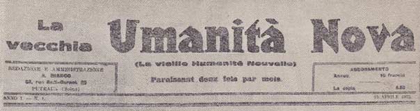 journal "La Vecchia umanità nova"
