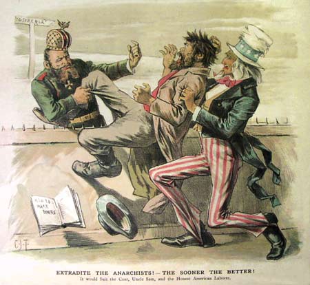 Puck expulsion d'anarchistes vers la Russie